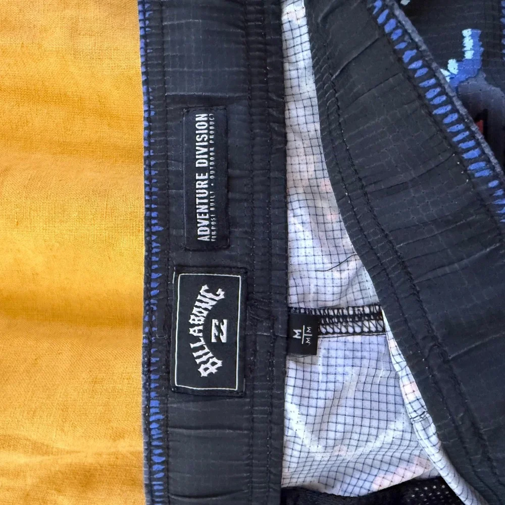 Billabong Adventure Division Mens Geometric Ripstop Board Shorts Blue Orange M